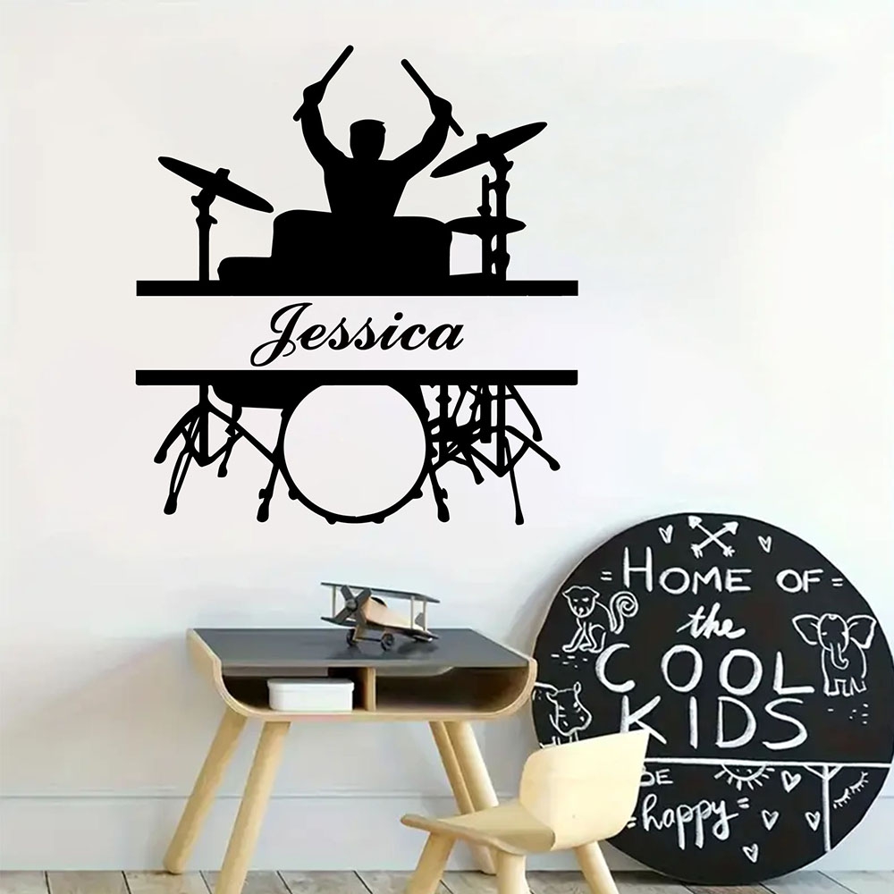 Home Decor Wallpaper - 1PC 만화 악기 맞춤형 이름 홈