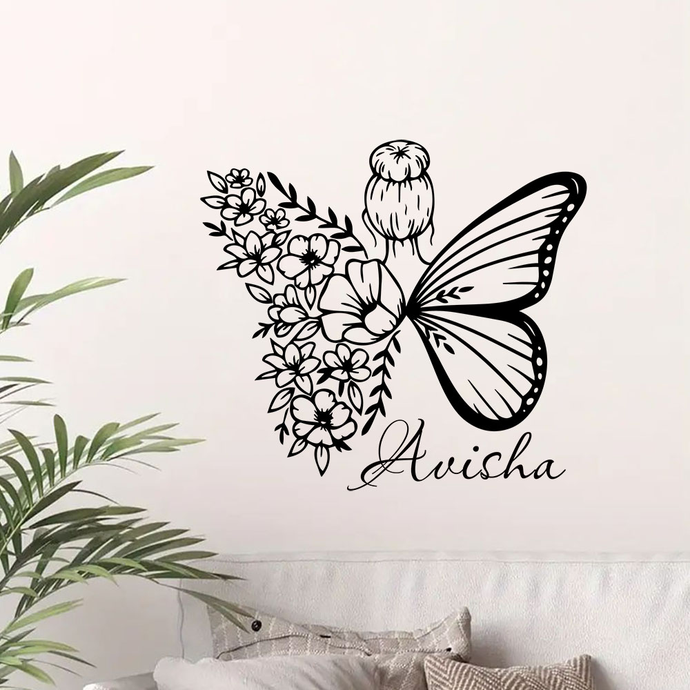Home Decor Wall Tiles - 1PC 새로운 나비 꽃 요정 맞춤