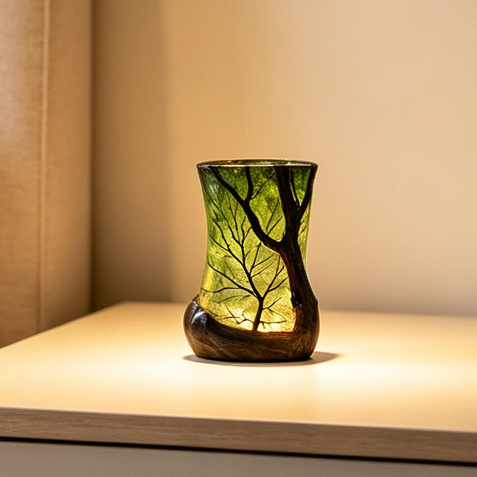 Home Decor Com - 침대 옆 테이블 램프 숲 모양