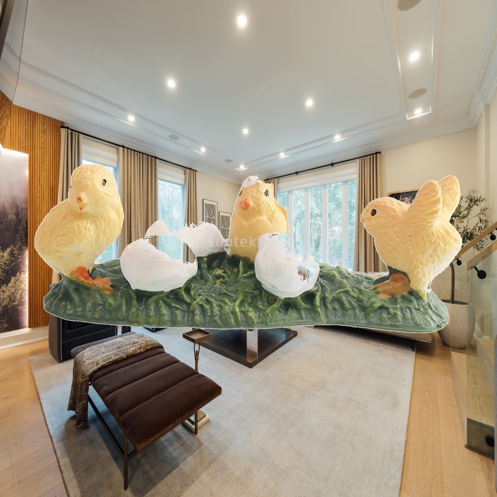 Home Decor Duck - 오리 모델 피규어 동물 조각상 PVC