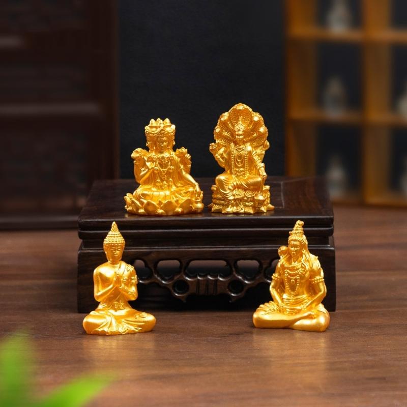 Home Decor Gold - 30Pcs 미니 골드 불상 동상 대량