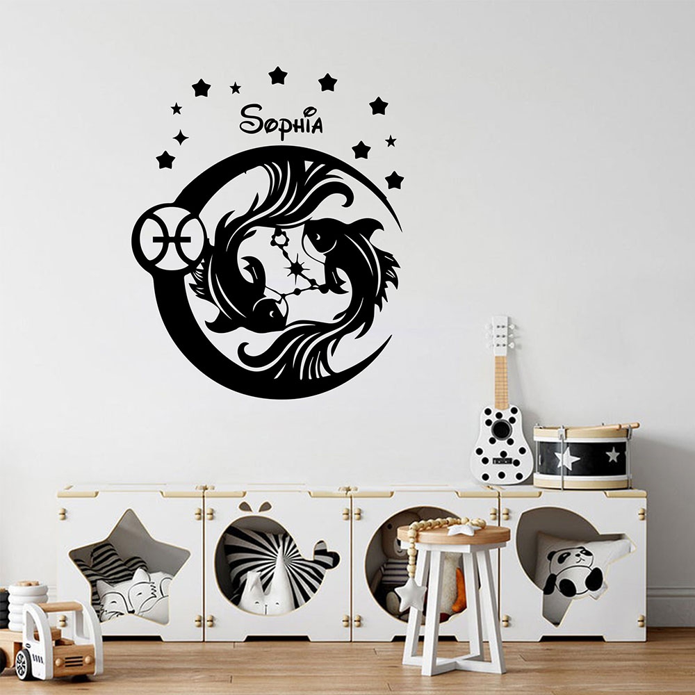 Home Decor Wallpaper - 1PC Diy 물고기자리 사용자 정의 텍스트