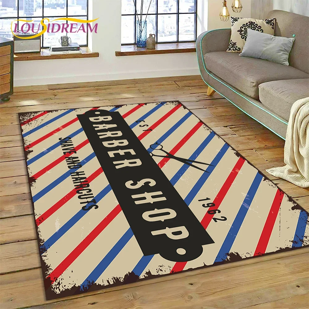 Home Decor Online Shop - 패션 이발소 로고 해골 빈티지 카펫
