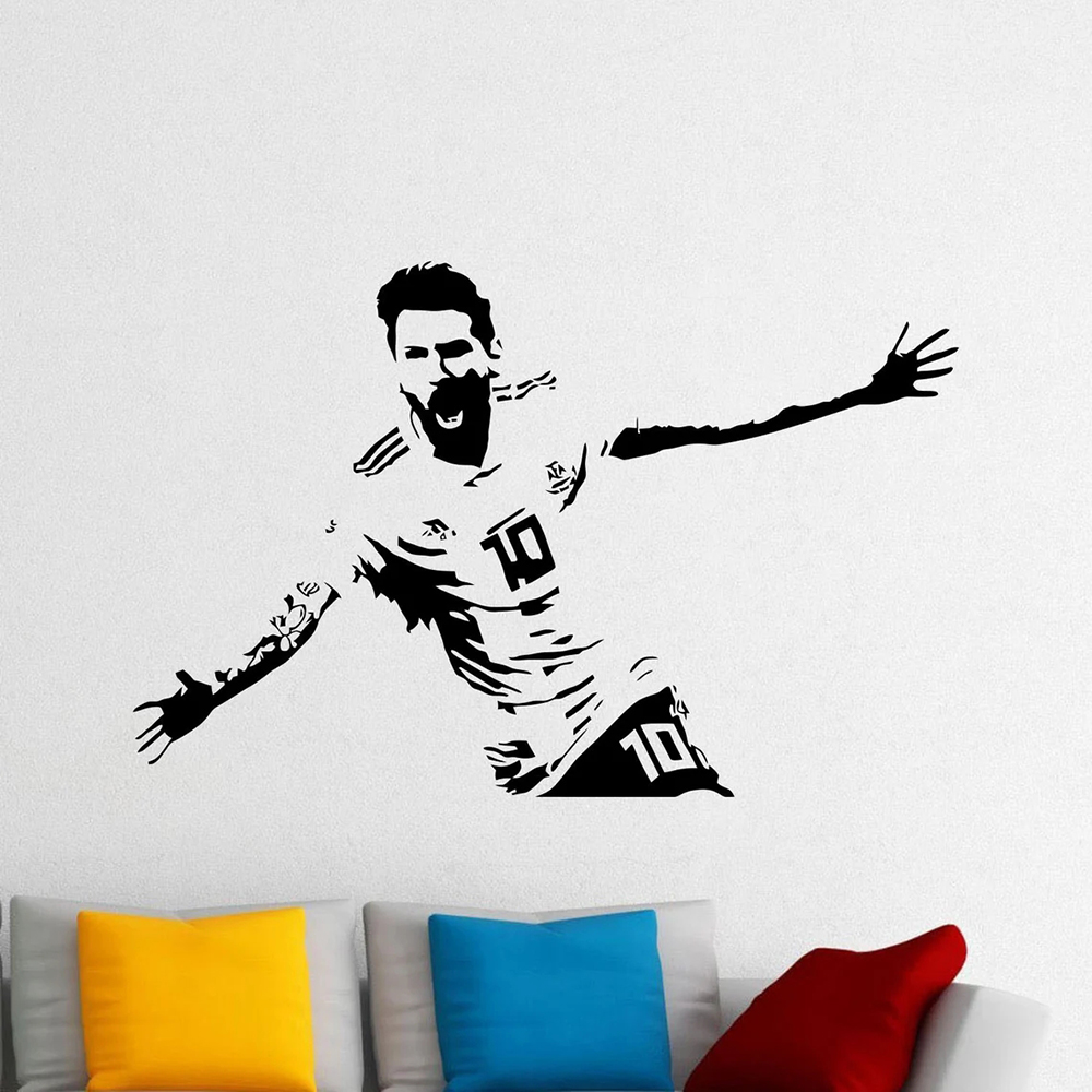 Home Decor Indonesia - 메시 벽 데칼 비닐 스티커 축구
