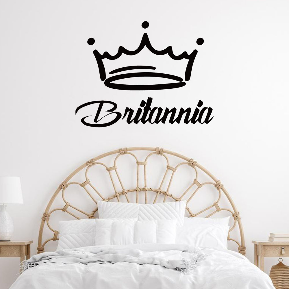 Home Decor Wall Tiles - 1PC 패션 크라운 맞춤형 이름 가족