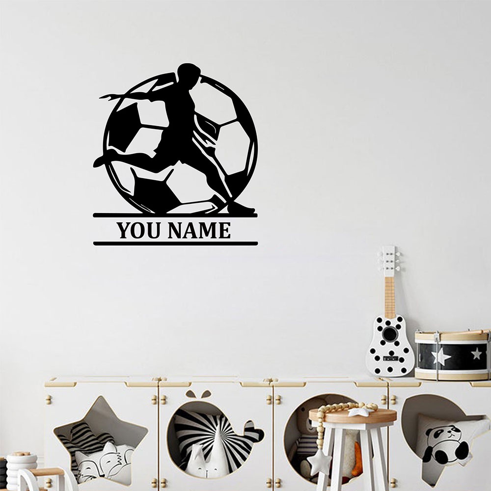 Home Decor Wall Tiles - 1PC 패션 축구 맞춤형 텍스트 홈