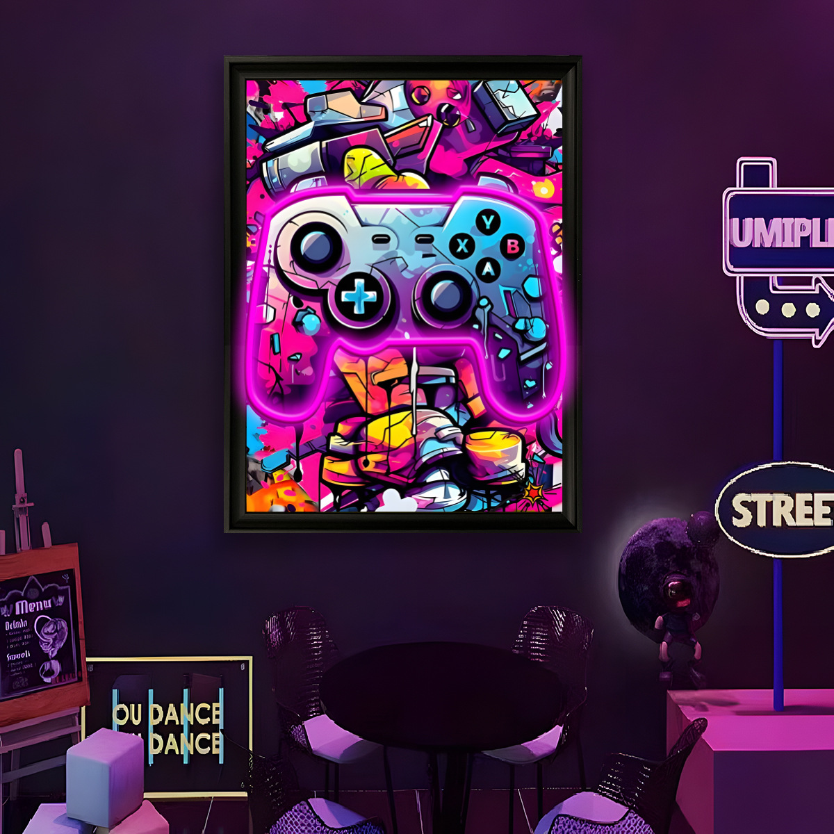USB 전원 LED 네온 라이트 재미있는 벽화 아트 포 - Home Decor Painting 리뷰 및 가격