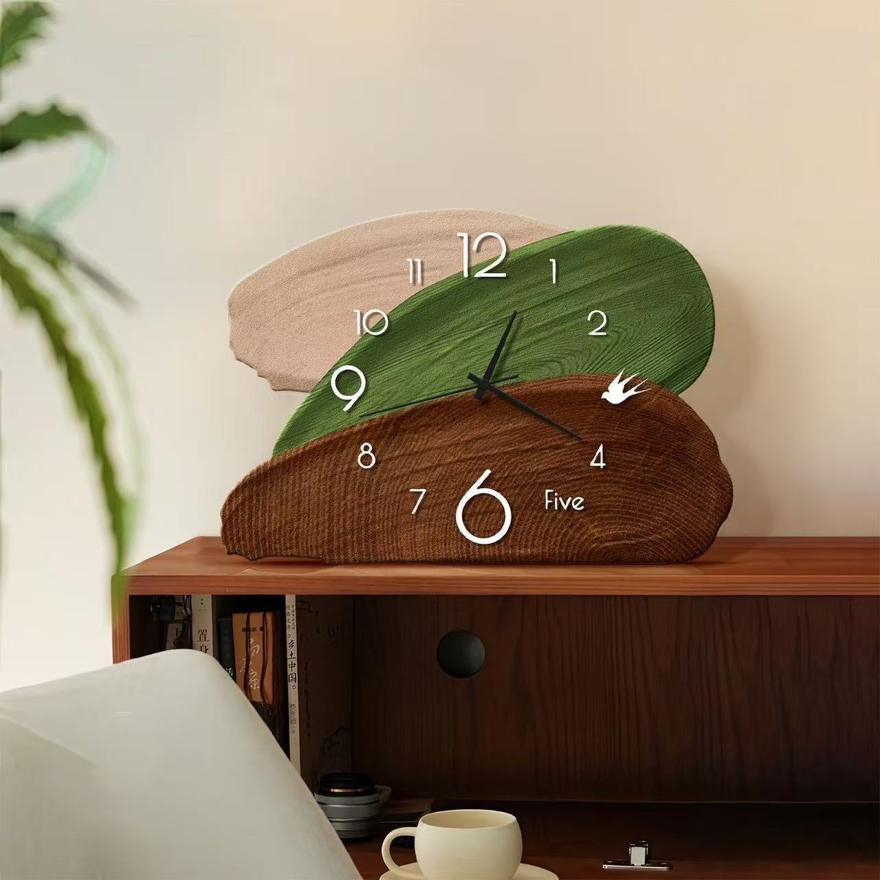 레트로 그린 벽걸이&탁상 겸용 시계, 아트 스타일 무소 - Wall Clock Silent 리뷰 및 가격