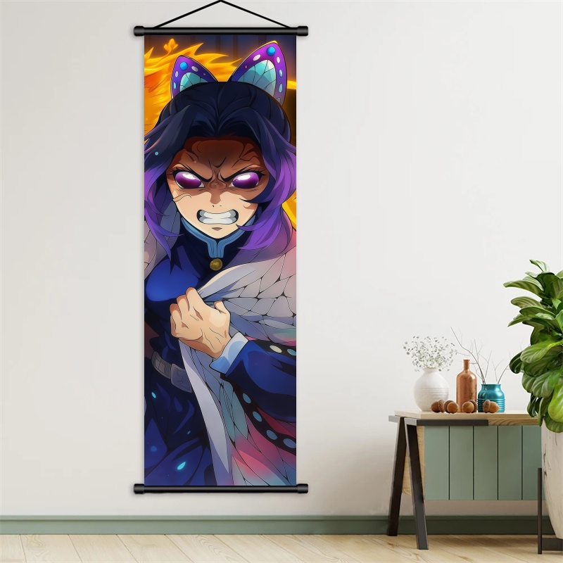 시노부 코쵸 데몬 슬레이어 아트 패브릭 걸이형 스크롤, - Home Decor Painting 리뷰 및 가격