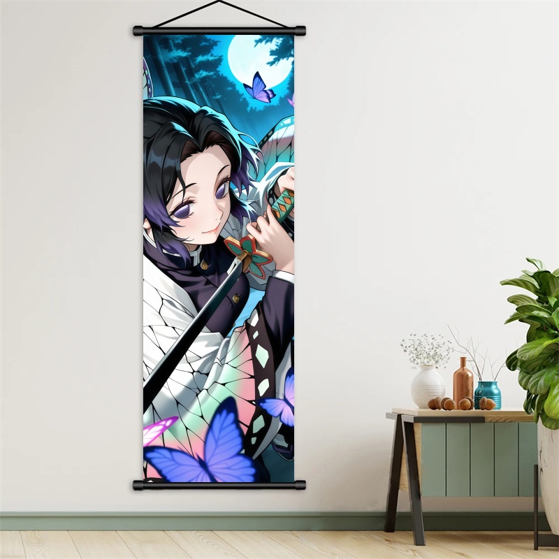 시노부 코쵸 데몬 슬레이어 아트 패브릭 걸이형 스크롤, - Home Decor Painting 리뷰 및 가격