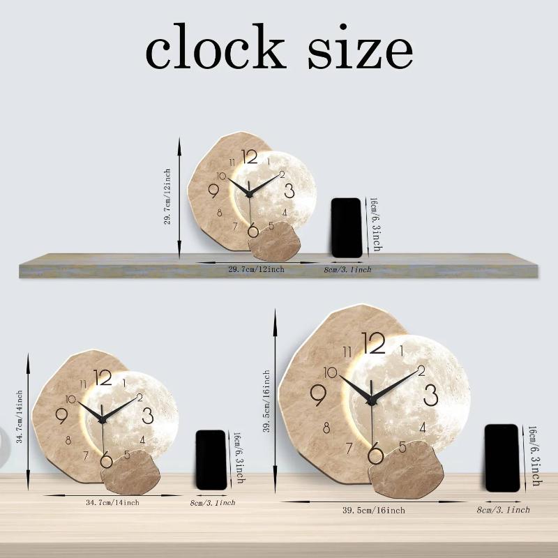 미니멀리스트 달 디자인 무소음 벽시계 침실 거실 가정용 - Wall Clock Silent 리뷰 및 가격