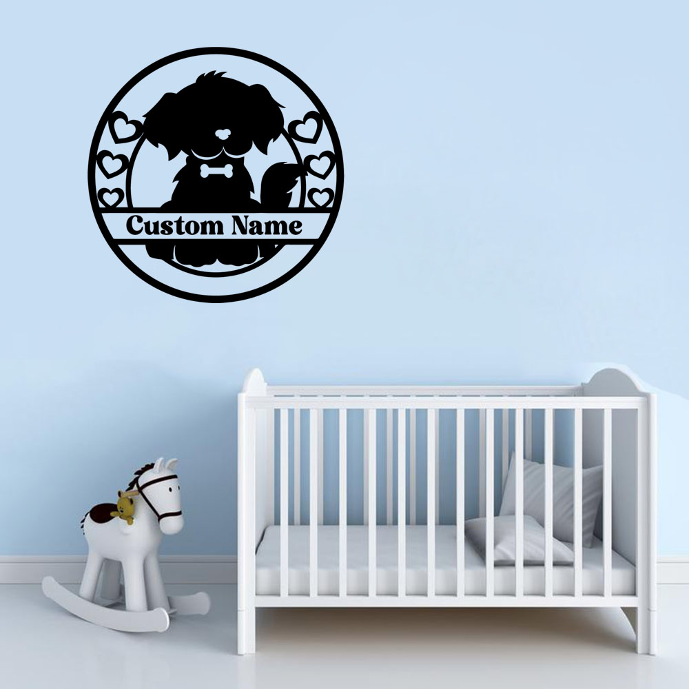 1PC Cool Dog 맞춤형 텍스트 데칼 이동식 비닐 - Home Decor Wall Tiles 리뷰 및 가격