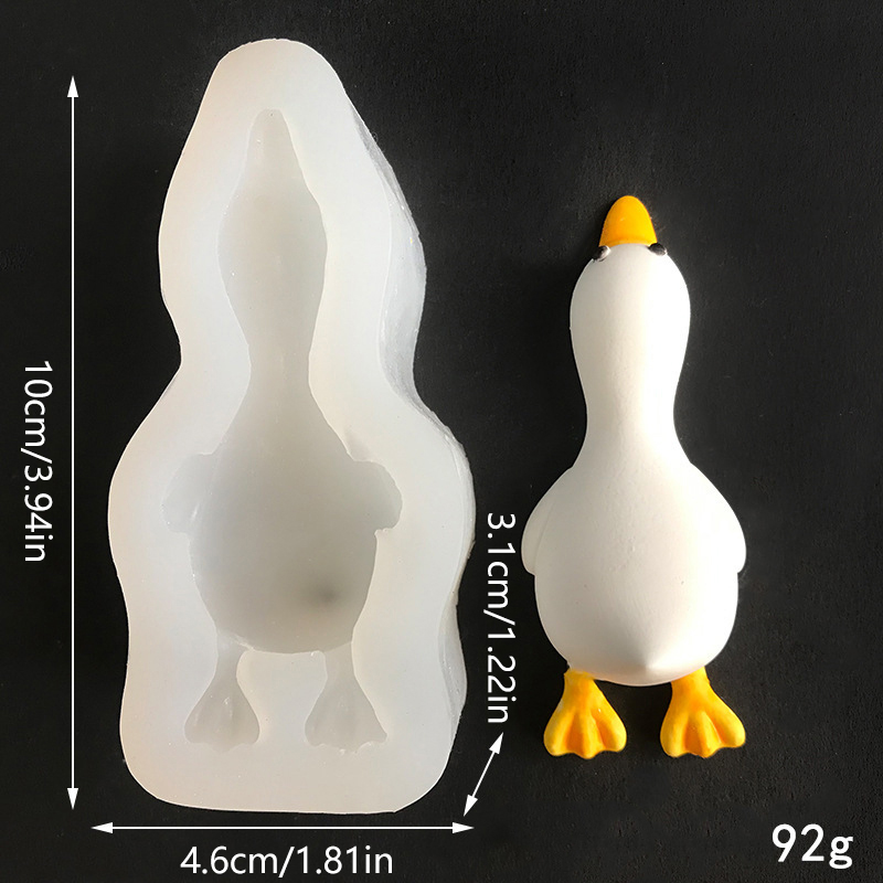 새로운 3D 귀여운 오리 모양 실리콘 몰드 DIY 향초 - Home Decor Duck 리뷰 및 가격