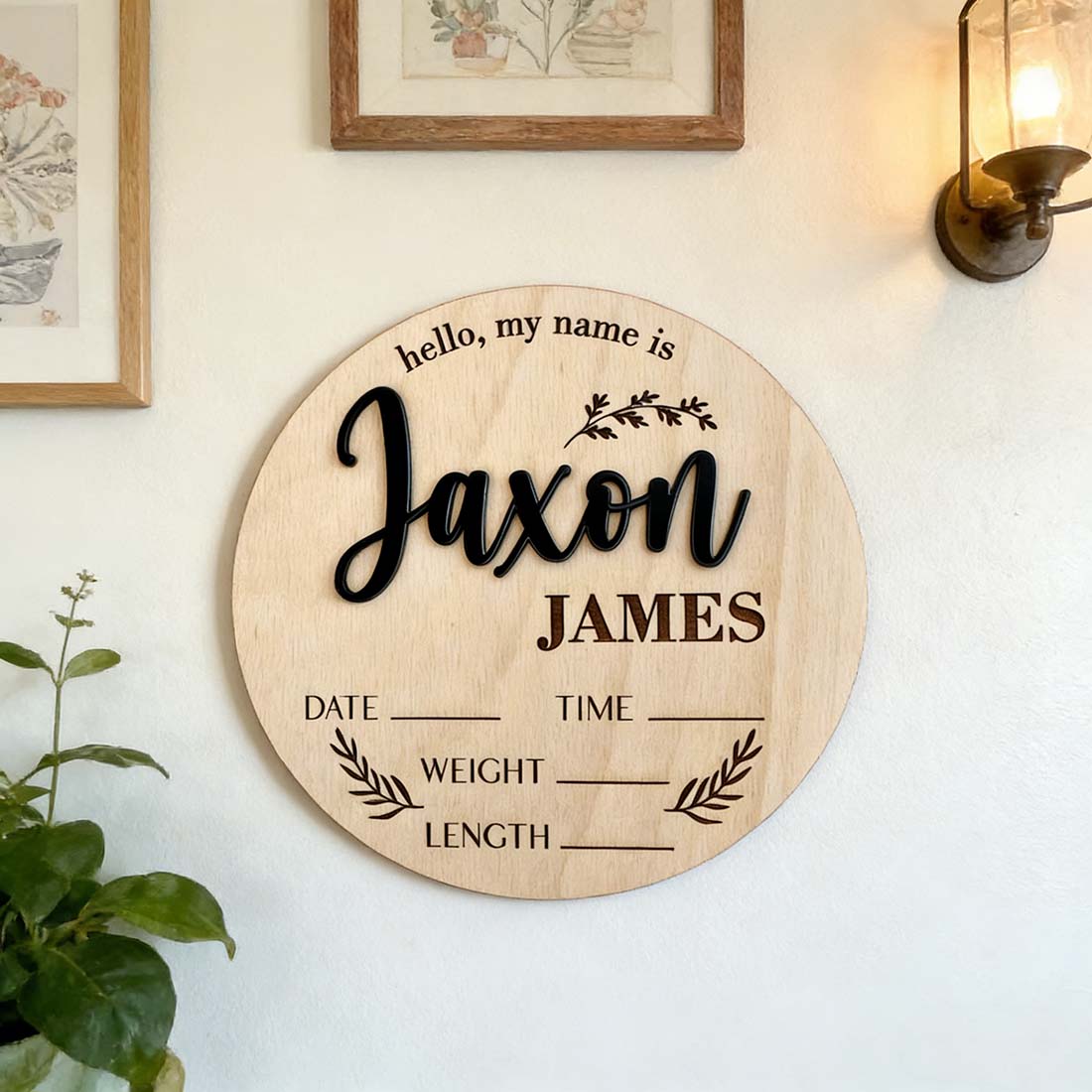1Pc 맞춤형 아기 발표판 나무 이름표, 가정실 사무실 - Home Decor Com 리뷰 및 가격