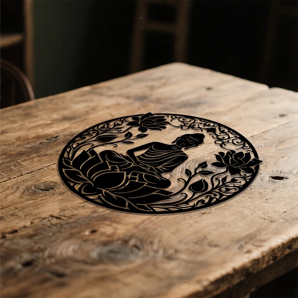브랜드 2D 평면 불상 연꽃 만다라 금속 벽 장식 명상 - Home Decor Brand 리뷰 및 가격