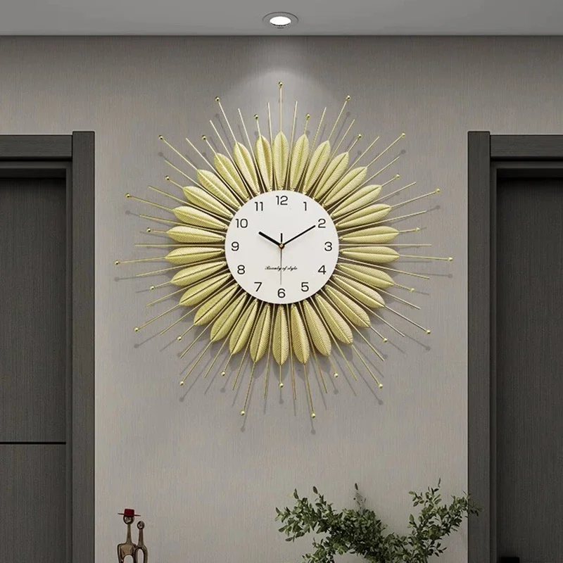 북유럽 거실 벽시계 장식 침실 금속 럭셔리 벽시계 무소 - Wall Clock Silent 리뷰 및 가격