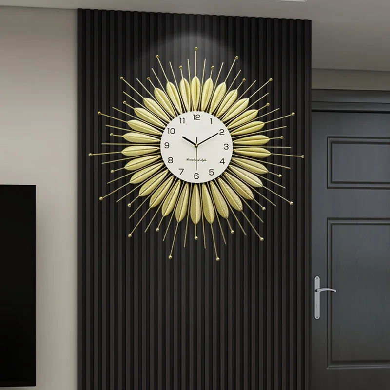 북유럽 거실 벽시계 장식 침실 금속 럭셔리 벽시계 무소 - Wall Clock Silent 리뷰 및 가격