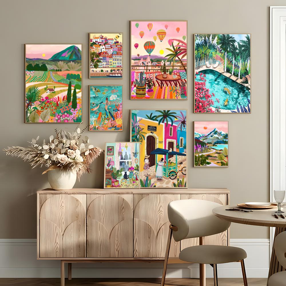 뉴질랜드 블루 풀스 레이크 여행 화이트페이퍼 포스터 H - Home Decor Wallpaper 리뷰 및 가격