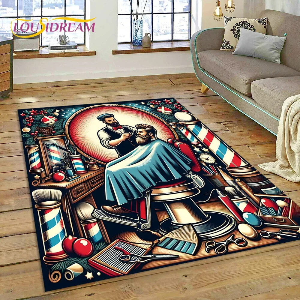 패션 이발소 로고 해골 빈티지 카펫 러그 침실 거실 홈 - Home Decor Online Shop 리뷰 및 가격