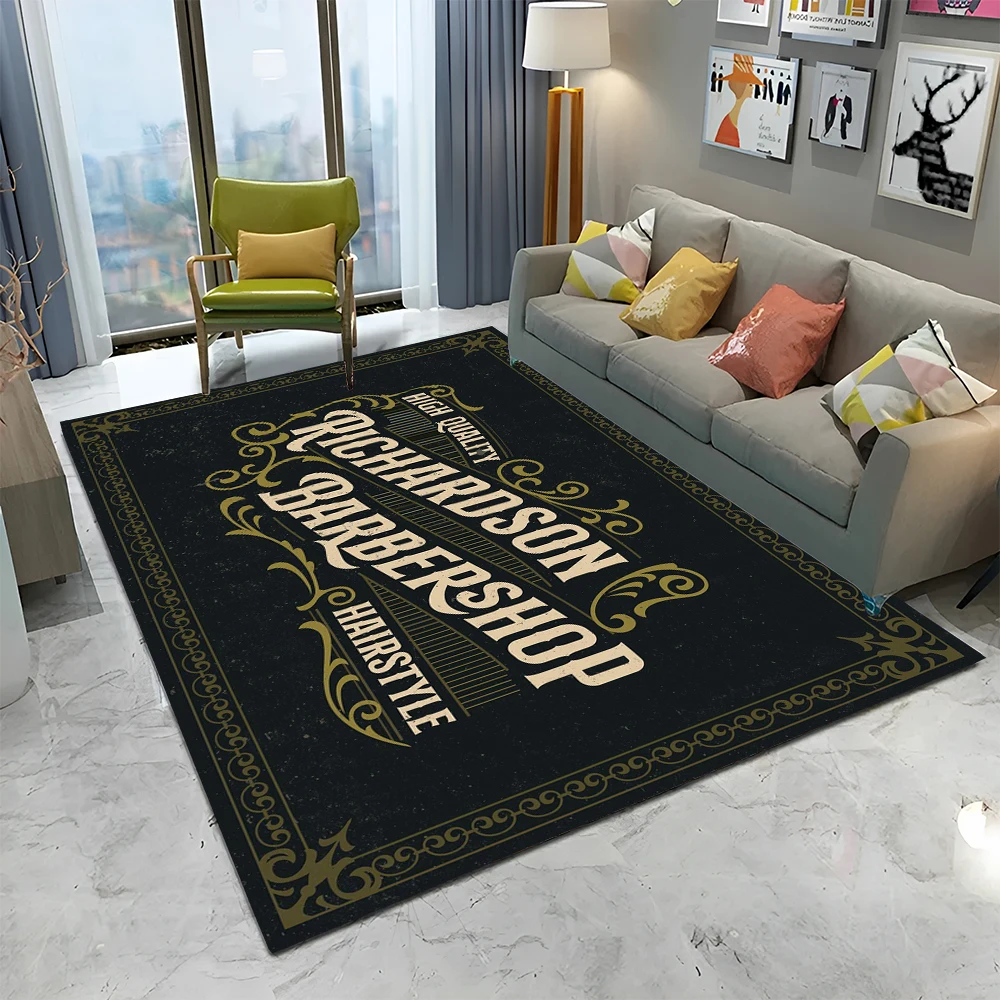 3D 바버샵 해골 빈티지 간판 HD 카펫 러그 (홈 거 - Home Decor Online Shop 리뷰 및 가격