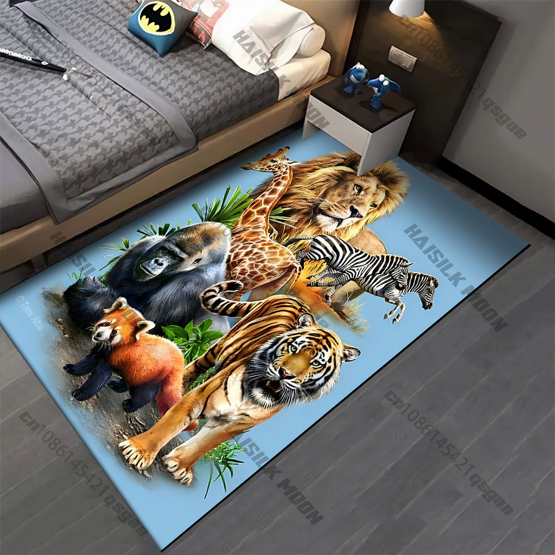 자연 서식지에 있는 야생 동물 카펫 요가 거실 장식 어 - Home Decor Habitat 리뷰 및 가격