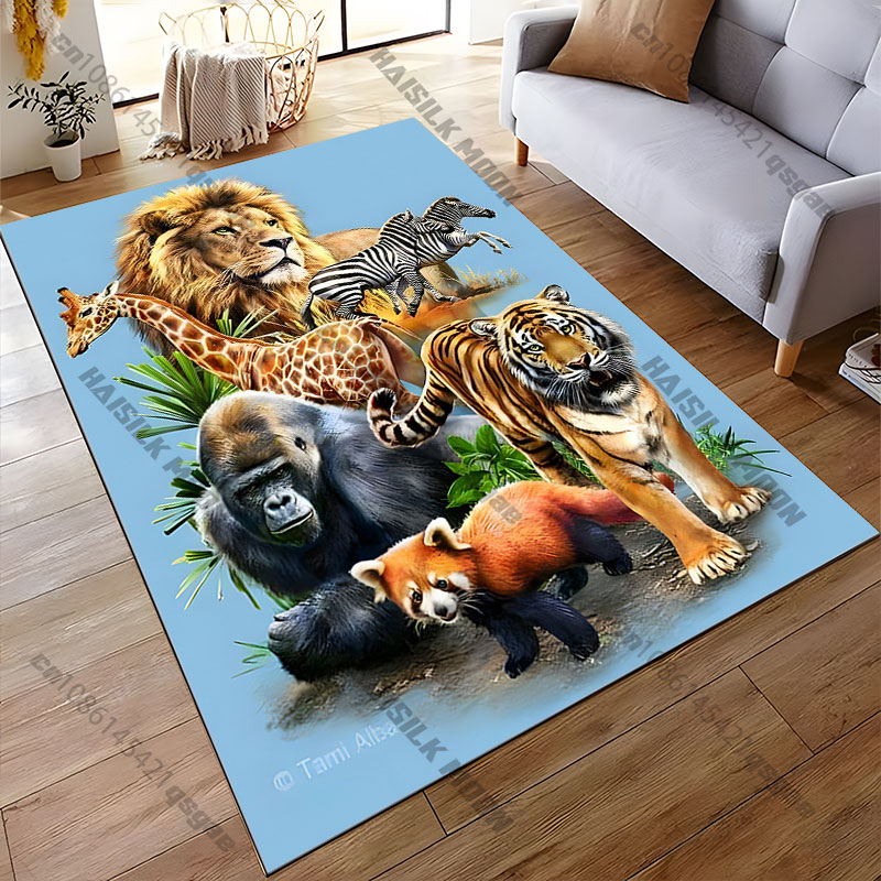 자연 서식지에 있는 야생 동물 카펫 요가 거실 장식 어 - Home Decor Habitat 리뷰 및 가격