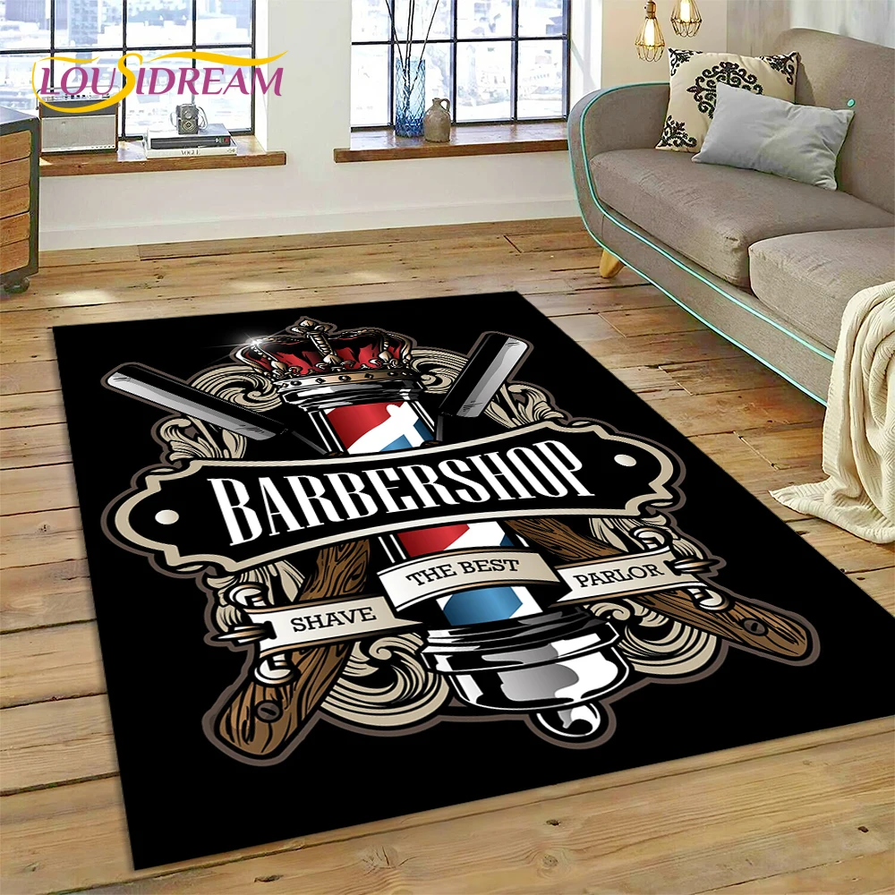 이발소 로고 해골 빈티지 카펫 러그, 침실 거실 홈 소 - Home Decor Online Shop 리뷰 및 가격