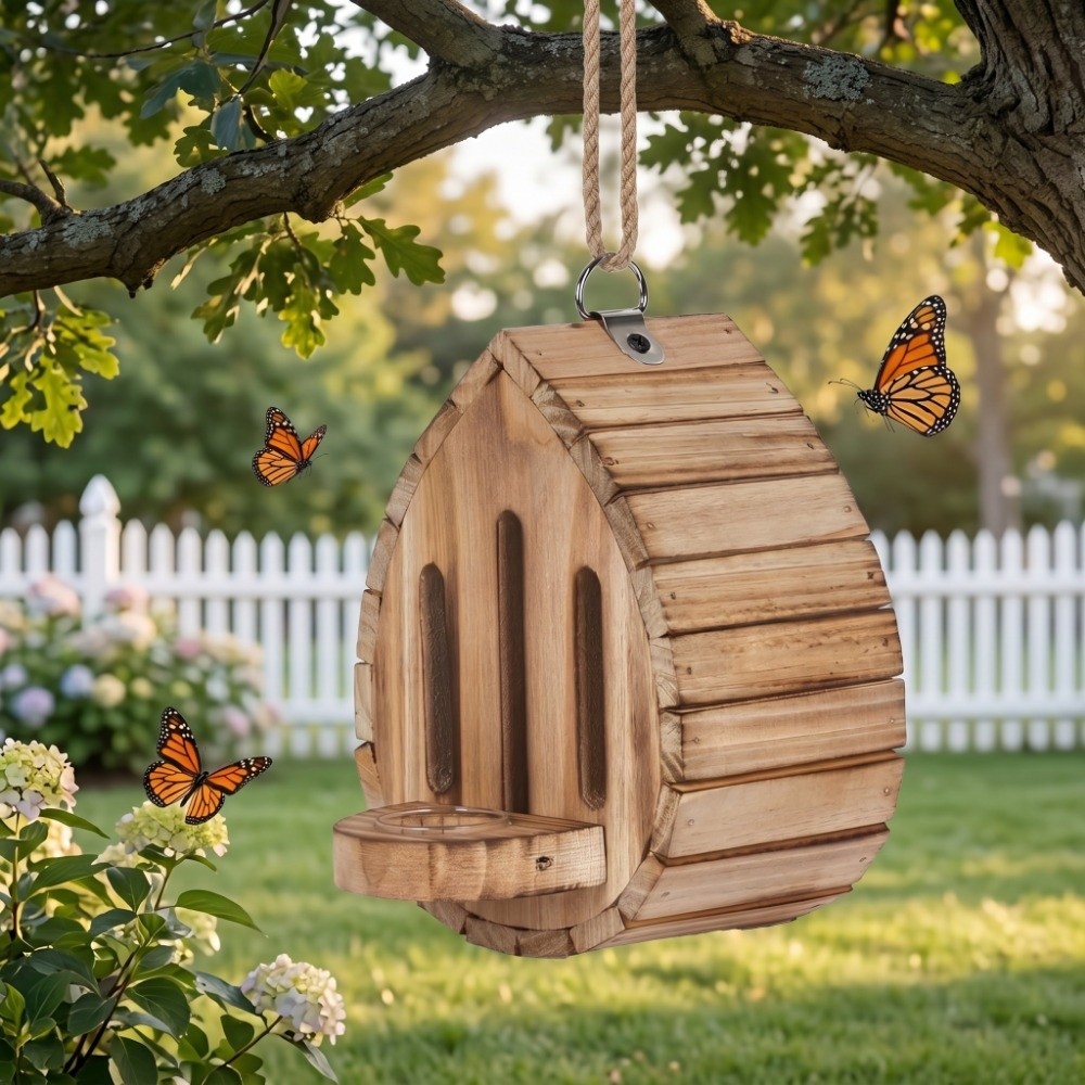 홈데코 나무 나비집 자연 서식지 걸이형 나비 먹이통 다 - Home Decor Habitat 리뷰 및 가격