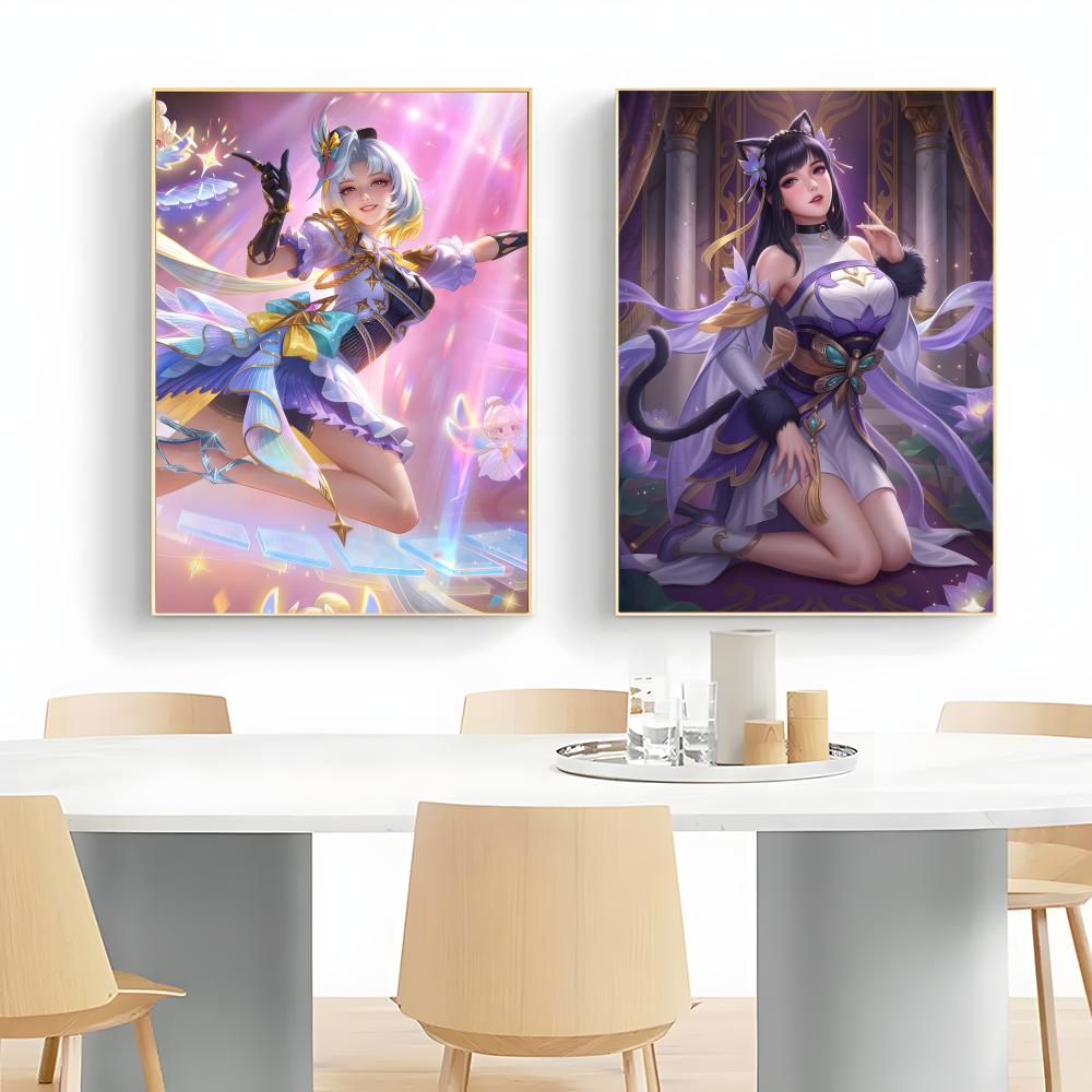 인기 게임 모바일 레전드 뱅뱅 포스터 벽 예술 인쇄 장 - Home Decor Mobile Game 리뷰 및 가격