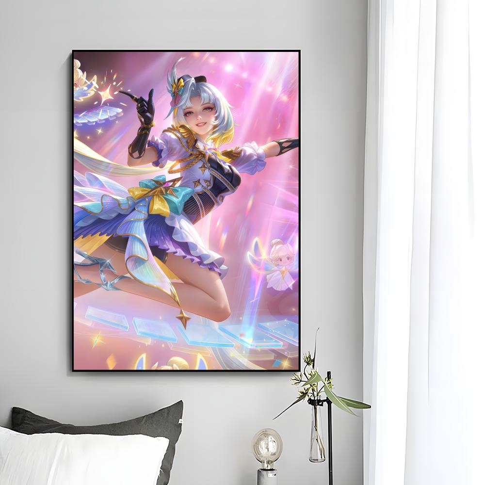 인기 게임 모바일 레전드 뱅뱅 포스터 벽 예술 인쇄 장 - Home Decor Mobile Game 리뷰 및 가격