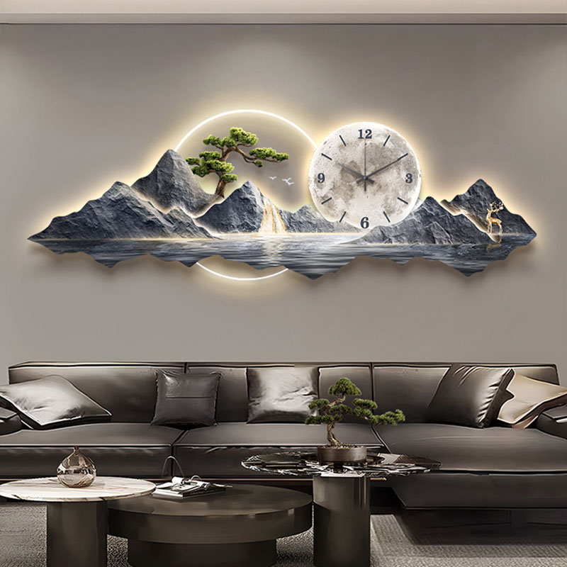 거실 벽시계 아트 벽화 고급 대형 미적 현대 벽시계 창 - Wall Clock Silent 리뷰 및 가격