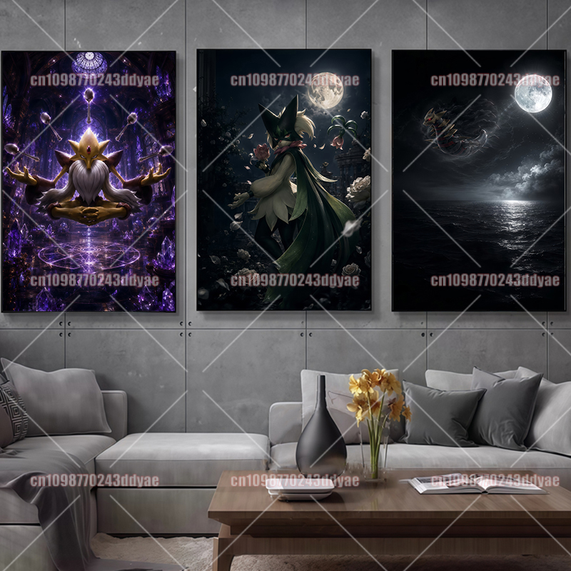애니메이션 포켓몬 캐릭터 캔버스 페인팅 포스터 8K 영 - Home Decor Painting 리뷰 및 가격
