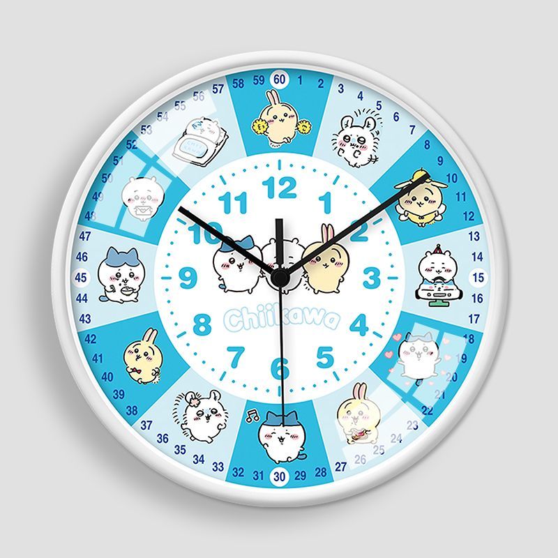 애니메이션 치이카와 학습용 벽시계 만화 어린이 침실 조 - Wall Clock Silent 리뷰 및 가격
