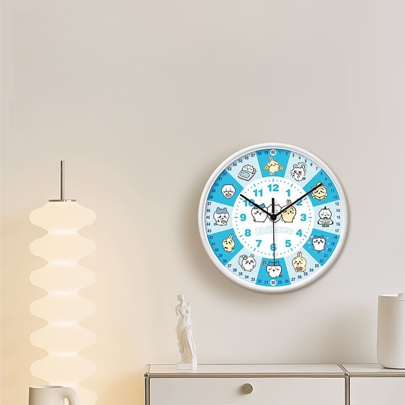 애니메이션 치이카와 학습용 벽시계 만화 어린이 침실 조 - Wall Clock Silent 리뷰 및 가격