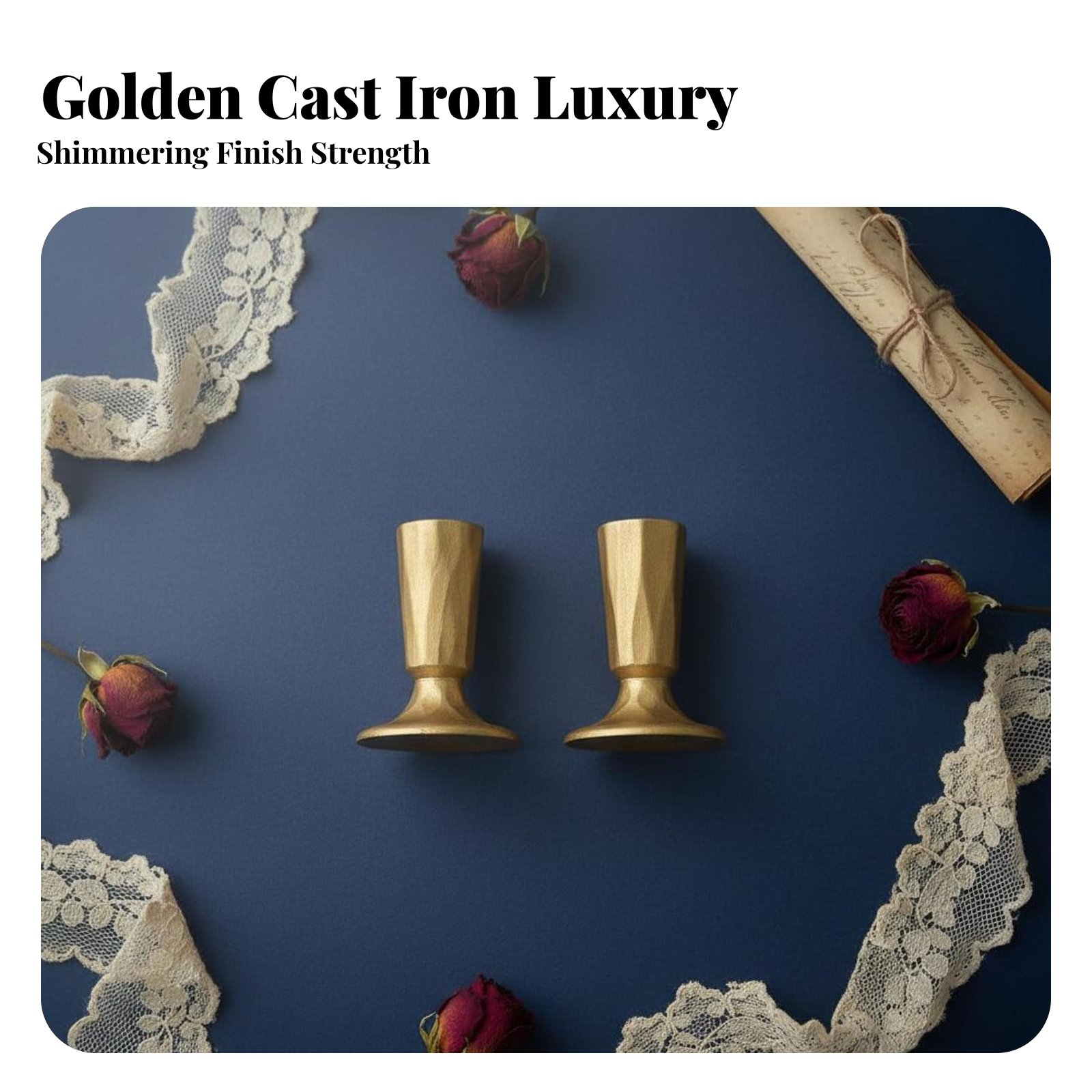 골드 주철 캔들 홀더, 레트로 클래식 디자인, 테이블  - Home Decor Gold 리뷰 및 가격