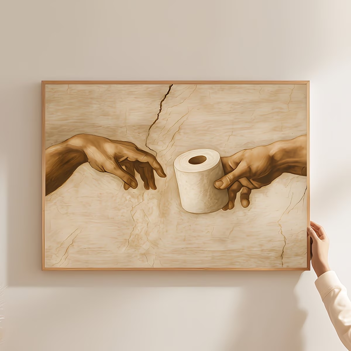 레트로 유머러스 화장지 벽 아트 인쇄 캔버스 회화 포스 - Home Decor Wallpaper 리뷰 및 가격