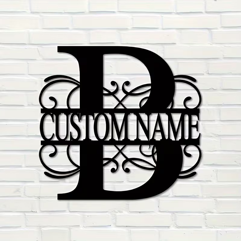 클래식 맞춤형 모노그램 금속 벽 장식 - 개인 맞춤 이 - Home Decor Com 리뷰 및 가격