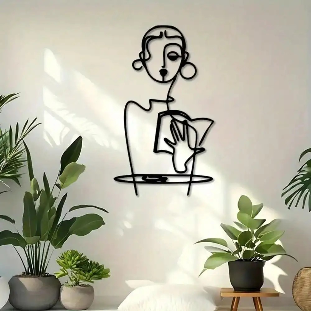 브랜드 미니멀리스트 여성 금속 벽 예술 라인 아트 철제 - Home Decor Brand 리뷰 및 가격