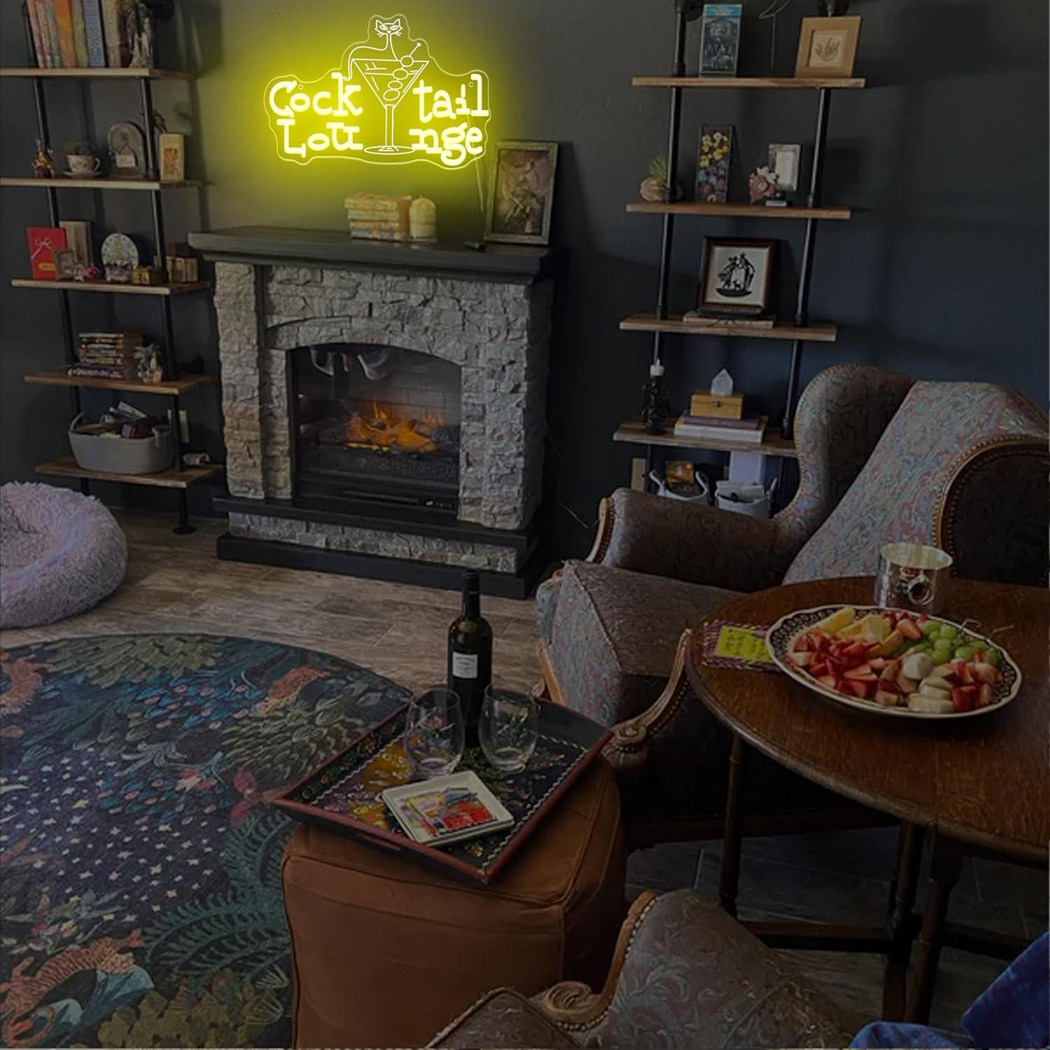 칵테일 라운지 네온사인 디밍 가능 LED 조명 (바,  - Home Decor Aesthetic 리뷰 및 가격